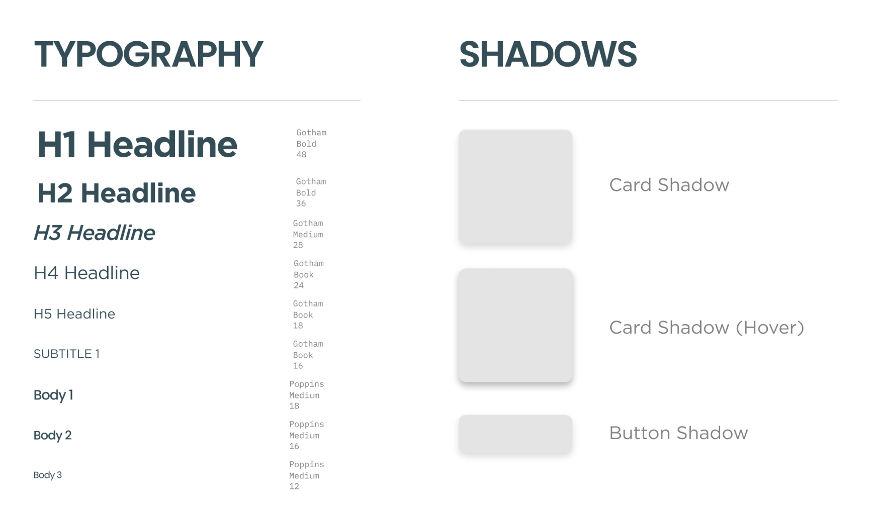 Boddle Typography and Shadow Styles
