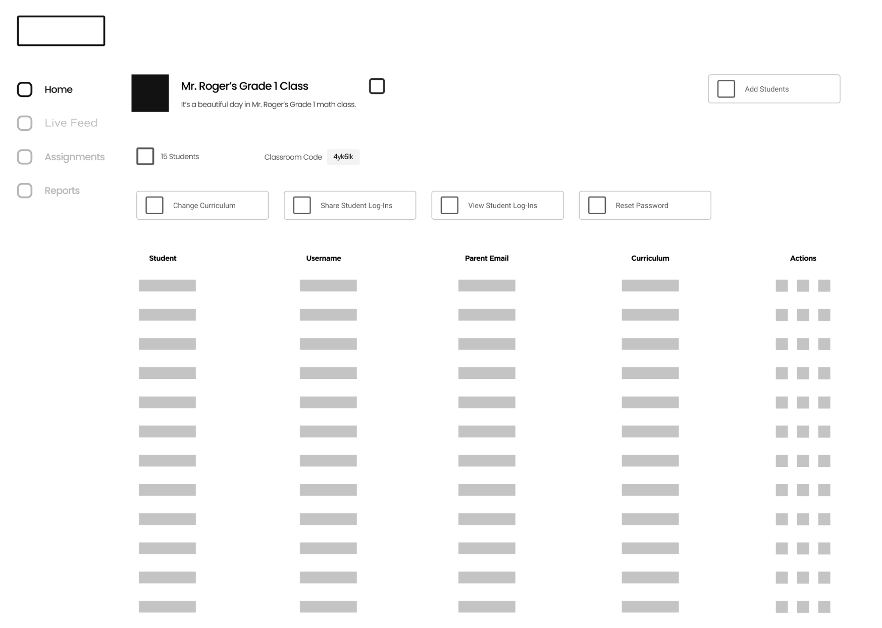 Boddle Low-Fidelity Wireframe